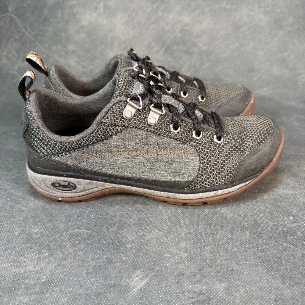 Chaco Women's Gray Mesh Lace Up Hiking Trail Walking Sneakers Shoes Size 6.5